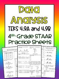 teks 4 9a and 4 9b data analysis 4th grade staar practice sheets