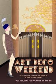 Miami S Most Iconic Architectural Style And The Annual Art Deco Weekend Poster Gridics Art Deco Weekend Art Deco Posters Beach Art Deco