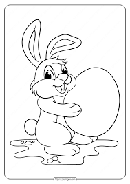 Printable easter coloring pages, coloring sheets and pictures for kids, children. Rabbit Bring Easter Egg Pdf Coloring Pages