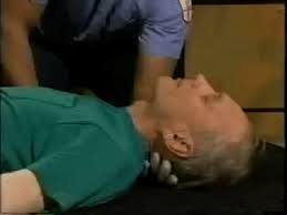 Head tilt one hand is placed over victim's forehead and firm, backward pressure is applied with palm to tilt the head back. Head Tilt Chin Lift Maneuver On Make A Gif