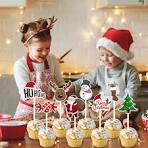 Christmas Cake Decorations 24 Pcs Christmas Cupcake Toppers - Merry  Christmas Toothpick Flags For Holiday Party Decorations Decoration Pour  Buche De ...