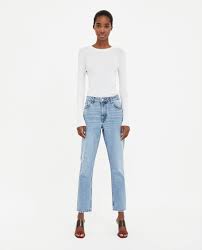 Jeans Z1975 Mom Fit Modestil Mutter Jeans Tuch