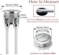 Owfeel Dual Push Flushing Toilet Button Toilet Tank Button 38 mm Toilet  Button Replaced Flush Button with Thread Diameter