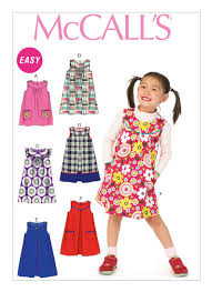 M6983 Childrens Girls Tent Dresses And Jumpers Sewing