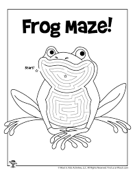 Simple coloring pages for preschoolers. Frog Maze Coloring Page For Kids Woo Jr Kids Activities