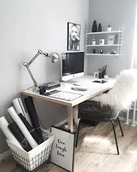 Black And White Study Table Design Black And White In The Study Creative Office Space Room Decor Dorm Decorations