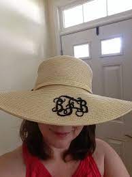 The Hominy Housewife Embroidering A Sun Hat Using The Floating Method And Craft Foam Hats Sun Hats Embroidered A