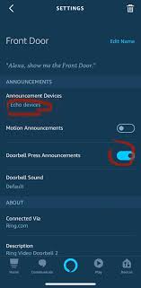 Echo Show Finally Will Show A Live Feed Automatically From A Connected Ring Doorbell Shows When Doorbell Is Pressed If Enabled Click Doorbell Within Devices In Alexa App Toggle Announcements On Then Click