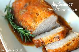 Applesauce Pork Tenderloin Recipe Six Sisters Stuff Recipe Pork Recipes Pork Tenderloin Recipes Pork
