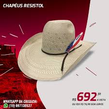 Cris & Cia - Moda Country - 👉 RESISTOL CONLEY | IMPORTADO DOS ESTADOS  UNIDOS 💥 Seu chapéu já via formado, pronto para o uso! 🖱 Compre pelo  site: https://goo.gl/2b7bzB 📱 Ou