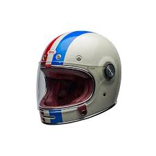 Bell Helmet Bullitt Dlx Command Vintage White Red Blue