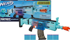 Epic games and hasbro announced their collaboration in late 2018 with since then, there have been a couple new fortnite nerf guns released and with christmas around the corner, we thought there's no better time to list all. Hasbro Nerf Fortnite Ar Rippley Motorized Elite Dart Blaster F1031 Best Buy