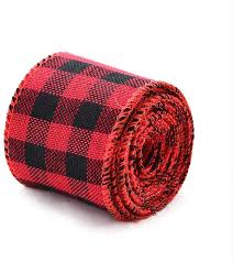 Download Gohope Red And Black Plaid Burlap Ribbon Christmas Wired Ribbon Wrapping Ribbon For Christmas Crafts Decoration Floral Bows Craft 5cm Walmart Canada PSD Mockup Templates