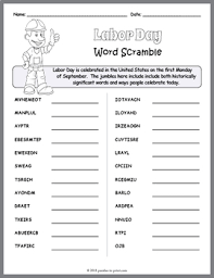 Free printable word scramble puzzle games costume for kids search. Free Labor Day Word Scramble Puzzle Worksheet Activity By Puzzles To Print