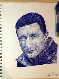 Ballpoint pen portrait