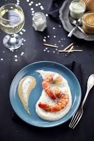 Gambas Flambees Creme De Chou Fleur Et Emulsion A L Estragon Chefnini Recette Homard Recette Choux A La Creme Alimentation
