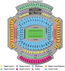 Bryant Denny Stadium Seating Chart Bryant Denny Stadium