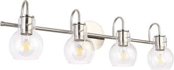 Brushed nickel modern led vanity light, bathroom light fixtures, integrated led bath wall lighting, bathroom vanity light over mirror, dimmable, 24w, 1500lm, 90cri, 3000k 4.6 out of 5 stars 106 $49.99 $ 49. Solfart Wall Lighting Bath Vanity Light Brushed Nickel Wall Decor Bathroom Light Fixtures 4 L Bathroom Light Fixtures Bath Vanity Lighting Bathroom Wall Decor