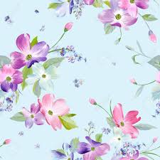 Spring floral background with honeysuckle illustration, remixed from public domain artworks. Spring Flowers Seamless Pattern Watercolor Floral Background Royalty Free Cliparts Vectors And Stock Illustration Image 90040556