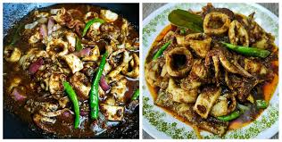 Sotong masak hitam, also known as squid cooked in its own ink. Sotong Masak Hitam Resepi Azie