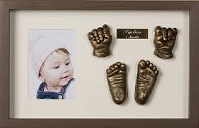 Framed Sculptures Baby Made Baby Cast Baby Hand And Foot Prints Baby Hands