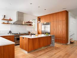 Teak wood kitchen cabinets is a right choice for you, in terms of durability and quality teak wood only the most appropriate compared with other materials. Modern Teak Kitchen Modern Kitchen Vancouver By South Shore Cabinetry Ltd