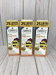 Zarbees Naturals Nighttime Cough Syrup Dark Honey Lot Of 3