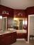 Teal Burgundy Bathroom