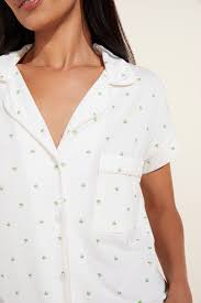 Gisele Printed Tencel Modal Shortie Short Pj Set Palm Bellini Eberjey