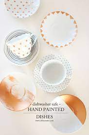 Dishwasher Safe Painted Dishes Delia Creates Dishwasher Safe Paint Trending Crafts Diy Dish