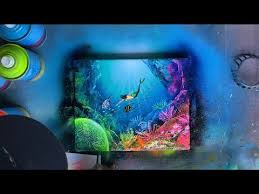 Live stream the northern lights. Coral Reef Underwater Spray Paint Art