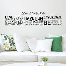 But don't take our word for it. Religious Wall Decals Christian Family Rules Vinyl Written