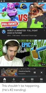 Fortnite robot vs monster but with memes. 706 Pm 41 Vs Full Event 1143 Robot Vs Monster Full Fight Event In Fortnite Ali A 19m Views Streamed 4 Hours Ago Epic 2954 L Found N Jloo Dird In Amnaroft