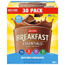 Carnation Breakfast Essentials Nutritional Powder Drink Mix, Chocolate 30  ct.