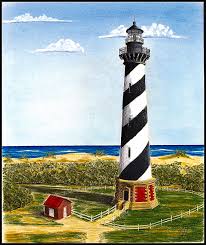 The cape hatteras lighthouse is the beacon of cape hatteras island. North Carolina Cape Hatteras Lighthouse Outer Banks Fine Art Watercolor Painting Landscape Lightouse Lighthouse Painting Cape Hatteras Watercolor Painting Deshpandefoundationindia Org