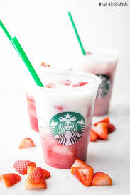 The vanilla bean frappuccino at starbucks used to be my all time favorite drink to order whenever i'd go there in middle school. Copycat Starbucks Pink Drink Real Housemoms