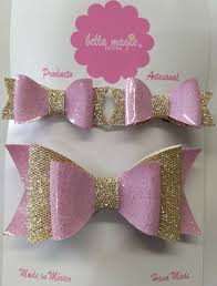 Mono En Glitter Rosa Con Dorado Cintillo Para Bebes Accesorios Para Cabello De Ninas Monos