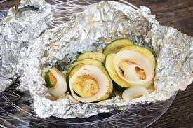 Apr 29, 2019 · lay out 4 large pieces of aluminum foil and place the salmon pieces in the center. Campfire Zucchini Foil Packets This Ole Mom