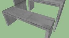 banco de concreto | 3D Warehouse