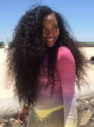 Our hair extensions are designed specifically to blend well with african, caribbean and mixed hair types. Black Women Kinky Curly 7 Pcs Clip In Human Hair Extensions M Wigsbuy Com