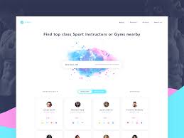 Wip Find Top Class Sport Instructors Or Gyms Nearby Sports Instructor Web Design Elementary Health Lessons