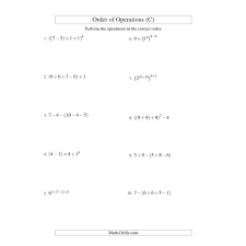 Order Of Operations Worksheets Order Of Operations Teaching Math Negative Integers