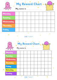 My Reward Chart Monsters Printable Reward Charts Reward Chart Kids Sticker Chart