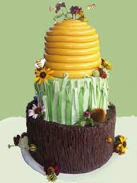 Pin By Messy Little Lauren Alise On Food Cakes Bee Cakes Bee Wedding Cake Bee Hive Cake