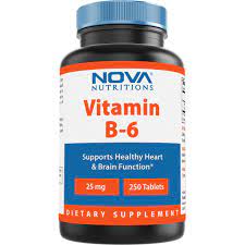 Oct 01, 2018 · a study in 342 women in their first 17 weeks of pregnancy found that a daily supplement of 30 mg of vitamin b6 significantly reduced feelings of nausea after five days of treatment, compared to a. Nova Nutritions Vitamin B6 25 Mg Supports Healthy Nervous System Metabolism Cell Health 250 Tablets Walmart Com Walmart Com
