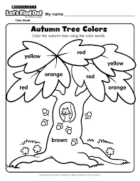 There are a lot of fall coloring pages at print activities that your child will love! Kindergarten Fall Tree Coloring Pages