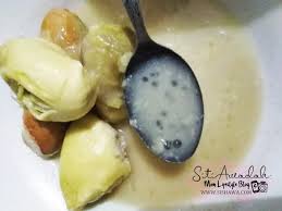 * telur ayam, 1 butir * tepung terigu protein sedang, 200 gram * santan, 400 ml dari 1/2 butir kelapa * garam, secukupnya * esen durian, 1/2 sendok teh. Resepi Pengat Durian Simple Untungresepi Forshope Com