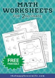 math worksheets for 2nd grade free printables the happy housewife home schooling