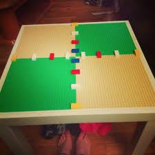 I Did It My First Pintrest Project I Made A Lego Table For My Little One I Used An Ikea Lack Table Under 10 4 Lego Play Mat Ikea Lack Table Lego Table