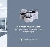 12V AGM Batterie Speicher für USV Notstrom PV Anlage ...